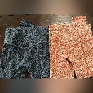 Athleta Women's Leggings in Blue and Orange